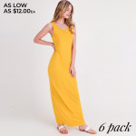 Wholesale solid color full sleeveless maxi dress Pack Breakdown pcs pack S M L C