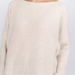 Wholesale solid color chenille knitted sweater One fits most Polyester