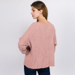 Wholesale solid color chenille knitted sweater One fits most Polyester