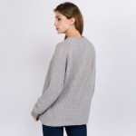 Wholesale solid color heather knitted sweater One fits most Acrylic