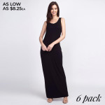 Wholesale solid color full sleeveless maxi dress Pack Breakdown pcs pack S M L C