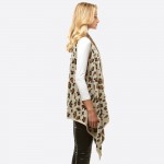 Wholesale leopard print vest One fits most Acrylic