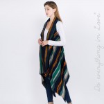 Wholesale do everything Love brand multicolor striped vest raw edges L longest L