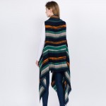 Wholesale do everything Love brand multicolor striped vest raw edges L longest L