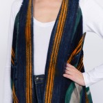 Wholesale do everything Love brand multicolor striped vest raw edges L longest L