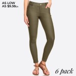 Wholesale denim like pull jeggings front back pockets o Full jeggings light shee
