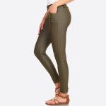 Wholesale denim like pull jeggings front back pockets o Full jeggings light shee