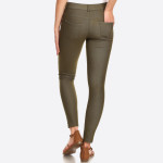 Wholesale denim like pull jeggings front back pockets o Full jeggings light shee