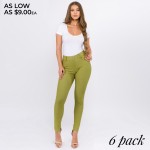 Wholesale denim like pull jeggings front back pockets o Full jeggings light shee