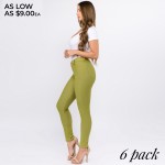 Wholesale denim like pull jeggings front back pockets o Full jeggings light shee