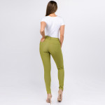 Wholesale denim like pull jeggings front back pockets o Full jeggings light shee