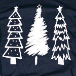 Wholesale navy Anvil short sleeve Christmas Tree printed boutique graphic tee Pa