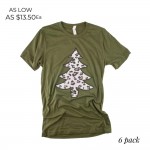 Wholesale bella Canvas short sleeve leopard print Christmas tree boutique graphi
