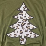 Wholesale bella Canvas short sleeve leopard print Christmas tree boutique graphi