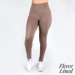 Wholesale mix brand women s solid color full fleece lined seamless leggings One