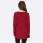 Wholesale long Sleeve Crew Neckline Tunic o Lightweight jersey tunic o Crew neck
