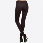 Wholesale black denim jeggings real front pack pockets polyester spandex Sold pa