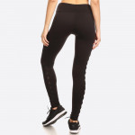 Wholesale women s Activewear Leggings Contrast Mesh Criss Cross Side Panels Soli