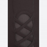Wholesale women s Activewear Leggings Contrast Mesh Criss Cross Side Panels Soli