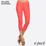 Wholesale original standard pocket capri jegging classic silhouette constructio