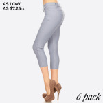 Wholesale original standard pocket jean Capri jegging classic silhouette constr