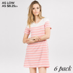Wholesale go work play versatile striped dress season Carry all must haves two c