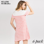 Wholesale go work play versatile striped dress season Carry all must haves two c