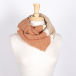 Wholesale color block fuzzy infinity scarf acrylic
