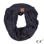 Wholesale sF Confetti knit cable C C infinity scarf acrylic Matches MB HAT G W L