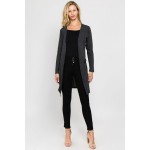 Wholesale solid color thin knit cardigan pocket details Long sleeves open front