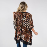 Wholesale animal print kimono viscose
