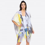 Wholesale large floral kimono polyester