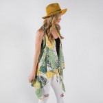 Wholesale flower print light weight vest One fits most cotton polyester