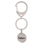 Wholesale believe dome charm keychain holder diameter