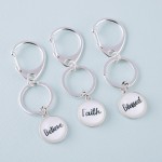 Wholesale believe dome charm keychain holder diameter