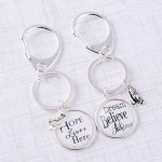 Wholesale dream Believe Achieve dome charm keychain holder diameter