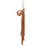 Wholesale large druzy faux leather tassel keychain holder Druzy varies
