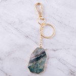 Wholesale natural stone agate keychain holder
