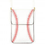 Wholesale faux leather cross body bag inside pocket snap closure clear back pock