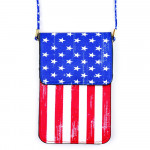 Wholesale faux leather cross body bag inside pocket snap closure clear back pock