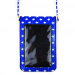 Wholesale faux leather cross body bag inside pocket snap closure clear back pock