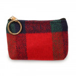 Wholesale plaid coin card pouch W H Polyester