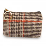 Wholesale glen check coin card pouch W H Polyester