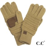 Wholesale c C G Solid ribbed glove smart tips Acrylic One fits most