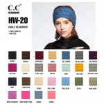 Wholesale hW Solid cable knit C C headwrap circumference acrylic