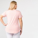 Wholesale pLUS striped short sleeve tunic top Pack breakdown pcs pack XL Composi