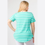 Wholesale pLUS striped short sleeve tunic top Pack breakdown pcs pack XL Composi