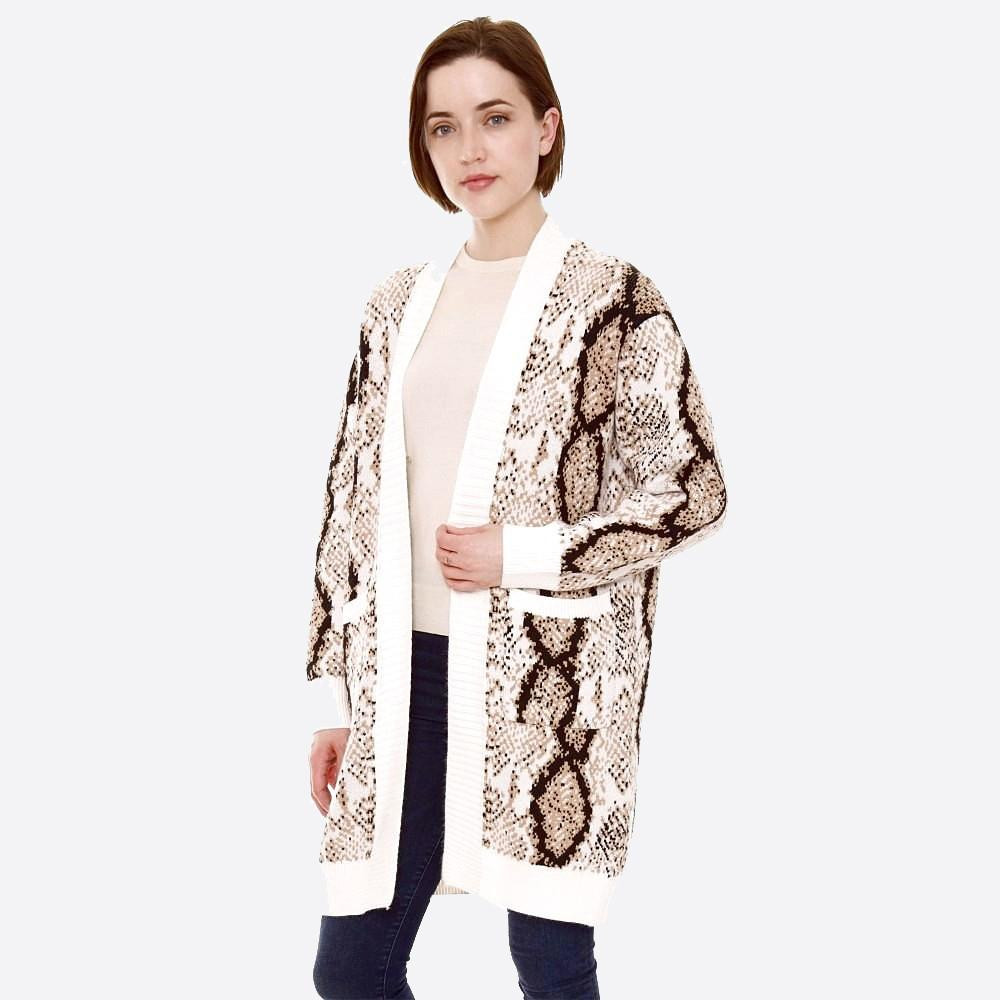 snake skin cardigan